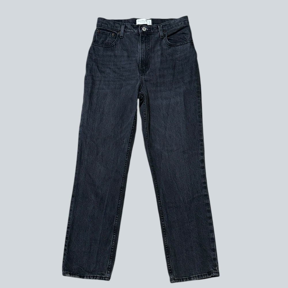 Abercrombie & Fitch The ’90s Straight Ultra High Rise Jeans | Washed Black - Picture 3 of 5